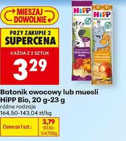 Biedronka Batonik owocowy lub muesli HiPP Bio, 20 g-23 g oferta