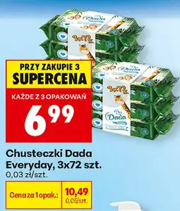 Biedronka Chusteczki Dada Everyday, 3x72 szt oferta