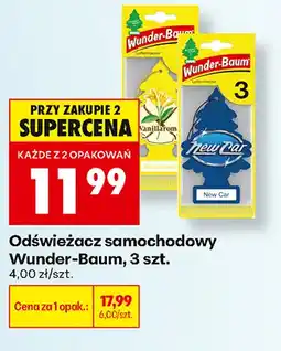 Biedronka Odświeżacz samochodowy Wunder-Baum, 3 szt oferta