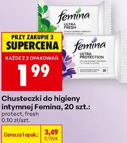 Biedronka Chusteczki do higieny intymnej Femina, 20 szt oferta