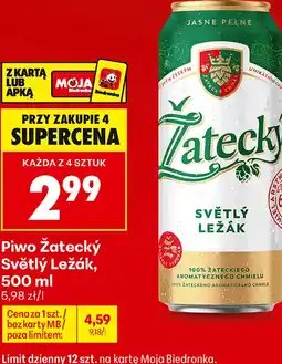 Biedronka Piwo Žatecký Světlý Ležák oferta