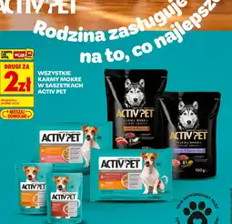 Biedronka Wszystkie karmy mokre w saszetkach Activ'Pet oferta