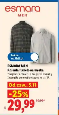 Lidl Koszula flanelowa męska oferta