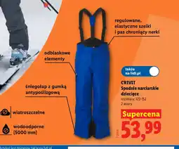 Lidl Crivit Spodnie narciarskie dziecięce oferta