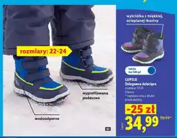 Lidl Śniegowce dziecięce Lupilu 22-24 oferta