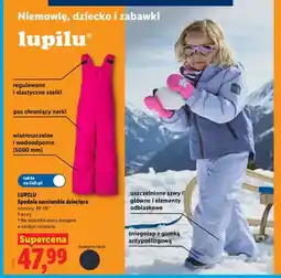 Lidl Spodnie narciarskie dziecięce Lupilu oferta