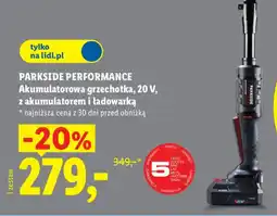Lidl Parkside Performance Akumulatorowa grzechotka, 20 V, z akumulatorem i ładowarką oferta