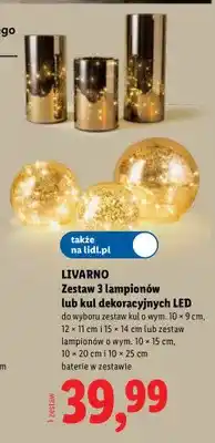 Lidl Zestaw 3 kul dekoracyjnych LED Livarno oferta