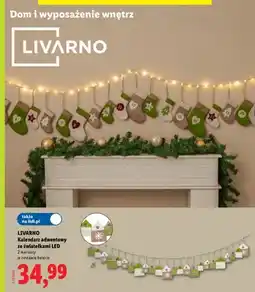 Lidl Kalendarz adwentowy ze światełkami LED Livarno oferta
