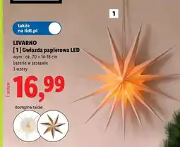 Lidl Gwiazda papierowa LED Livarno oferta