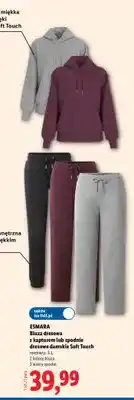 Lidl Bluza dresowa z kapturem damska Soft Touch Esmara oferta