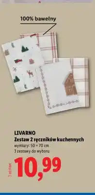 Lidl Zestaw 2 ręczników kuchennych 50x70 cm Livarno oferta