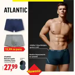 Lidl Bokserki męskie z bawełną 2-pak Atlantic oferta