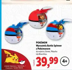 Lidl Wyrzutnia Battle Spinner z Pokémonem Eevee Pokémon oferta