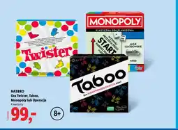 Lidl Hasbro Gra Twister, Taboo, Monopoly lub Operacja oferta