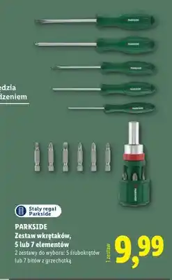 Lidl Zestaw wkrętaków 5 śrubokrętów Parkside oferta