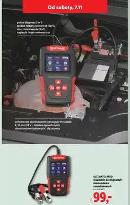 Lidl Urządzenie do diagnostyki akumulatorów samochodowych bez ładowarki Ultimate Speed oferta