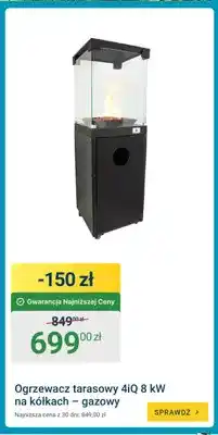 ERLI Ogrzewacz tarasowy 4iQ na kółkach gazowy oferta