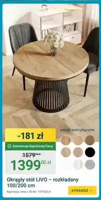 ERLI Okrągły stół Livo rozkładany 100/200 cm oferta