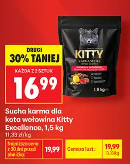Biedronka Sucha karma dla kota wołowina Kitty Excellence oferta