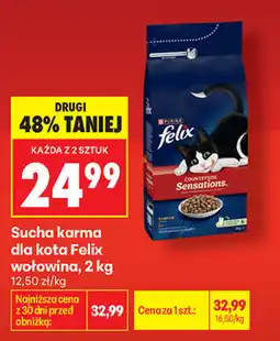 Biedronka Sucha karma dla kota Felix wołowina oferta