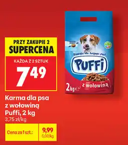 Biedronka Karma dla psa z wołowiną Puffi oferta