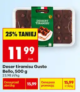 Biedronka Deser tiramisu Gusto Bello oferta