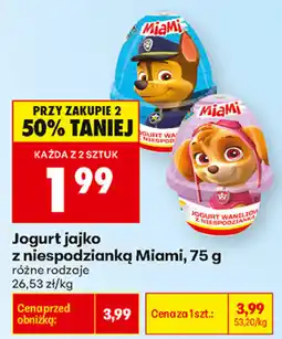 Biedronka Jogurt jajko z niespodzianką Miami oferta