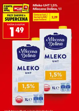 Biedronka Mleko UHT Mleczna Dolina oferta