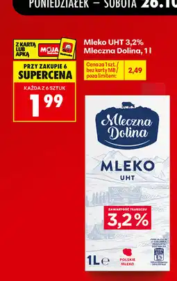 Biedronka Mleko UHT Mleczna Dolina oferta