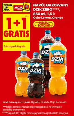Biedronka Napój gazowany Dzik Zero oferta