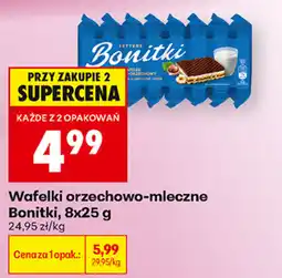 Biedronka Wafelki orzechowo-mleczne Bonitki oferta