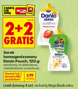 Biedronka Serek homogenizowany Danio Pouch oferta