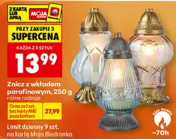 Biedronka Znicz z wkładem parafinowym oferta
