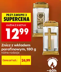 Biedronka Znicz z wkładem parafinowym oferta