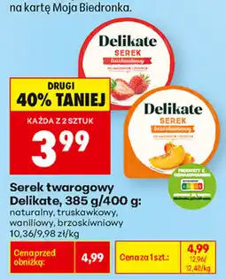 Biedronka Serek twarogowy Delikate oferta