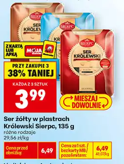 Biedronka Ser żółty w plastrach Królewski Sierpc oferta