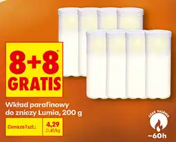 Biedronka Wkład parafinowy do zniczy Lumia oferta