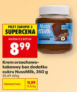 Biedronka Krem orzechowo-kakaowy bez dodatku cukru NussMilk oferta