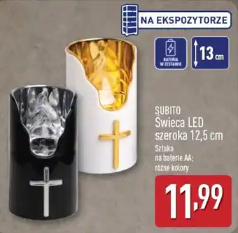 Świeca LED szeroka 12,5 cm
