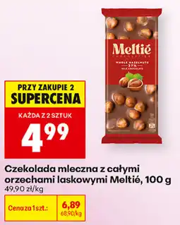 Biedronka Czekolada mleczna z całymi orzechami laskowymi Meltié oferta