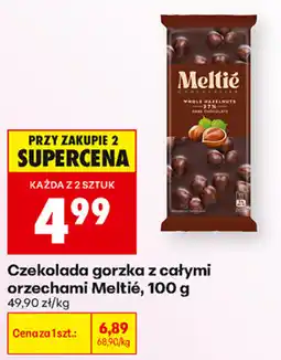 Biedronka Czekolada gorzka z całymi orzechami Meltié oferta