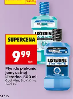 Biedronka Płyn do płukania jamy ustnej Listerine, 500 ml: Cool Mint, Stay White oferta