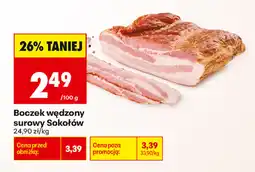 Biedronka Boczek wędzony surowy Sokółów oferta