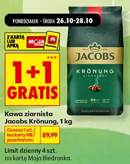 Biedronka Kawa ziarnista Jacobs Krönung oferta