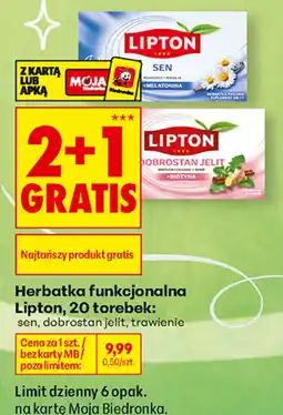 Biedronka Herbatka funkcjonalna Lipton oferta