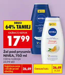 Biedronka Żel pod prysznic NIVEA oferta
