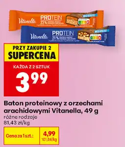 Biedronka Baton proteinowy z orzechami arachidowymi Vitanella oferta