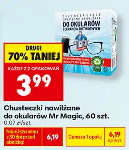 Biedronka Chusteczki nawilżane do okularów Mr Magic oferta