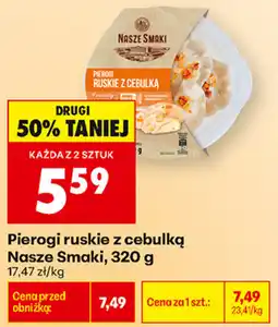Biedronka Pierogi ruskie z cebulką Nasze Smaki oferta